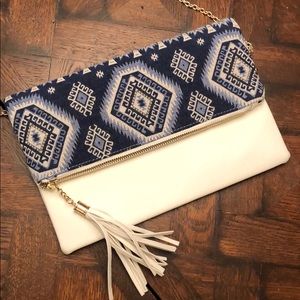 Blue & White Clutch Purse
